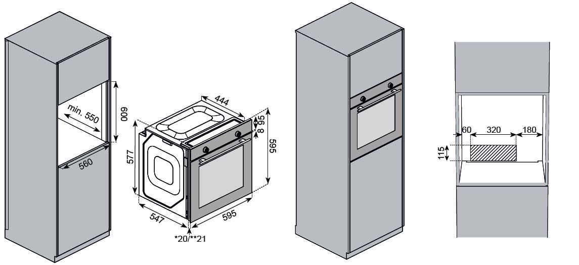 Схема встраивания Kuppersberg HO 603 BX